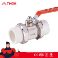 DN20 PPR Brass Heat Fusion Plumbing Fitting Double Union Socket Ball Valve